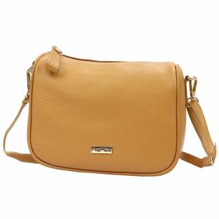 Malá kožená hnědá crossbody kabelka Mia More no. 003