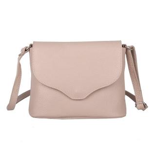 Malá kožená matně starorůžová crossbody kabelka Vera Pelle no. 61