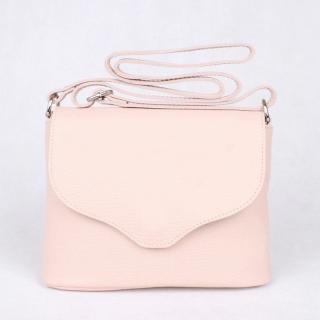 Malá kožená růžová crossbody kabelka Vera Pelle no. 61