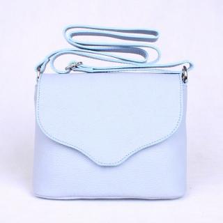 Malá kožená světlemodrá crossbody kabelka Vera Pelle no. 61