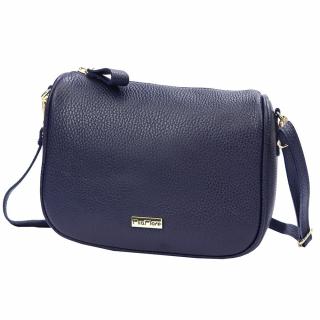 Malá kožená tmavěmodrá crossbody kabelka Mia More no. 003