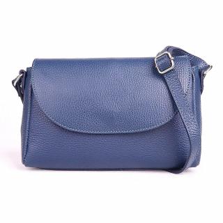 Malá kožená tmavěmodrá crossbody kabelka Vera Pelle no. 63