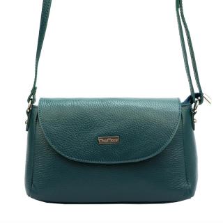 Malá kožená tmavětyrkysová crossbody kabelka Mia More no. 018