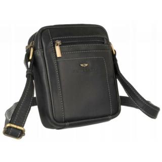 Malá pánská kožená černá crossbody taška Peterson 8020