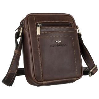 Malá pánská kožená hnědá crossbody taška Peterson 8020