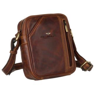 Malá pánská kožená hnědá crossbody taška Peterson 8023