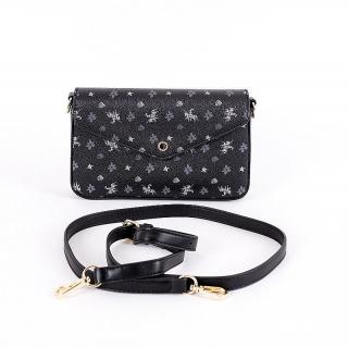 Malá pevná černá crossbody kabelka David Jones CM6120