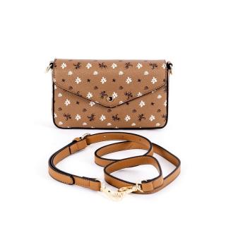 Malá pevná světlehnědá crossbody kabelka David Jones CM6120