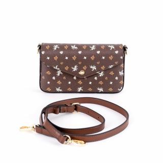 Malá pevná tmavěhnědá crossbody kabelka David Jones CM6120