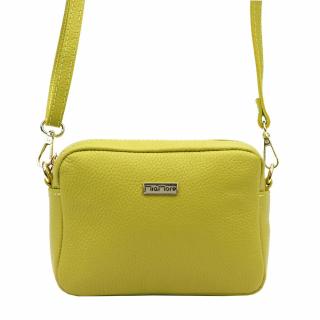 Malá pistáciová kožená crossbody kabelka MiaMore no. 59