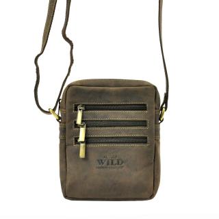 Malá tmavěhnědá kožená crossbody taška Always Wild 250-MH