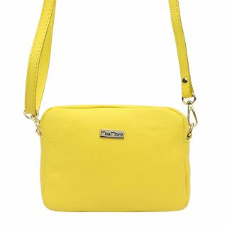 Malá žlutá kožená crossbody kabelka MiaMore no. 59