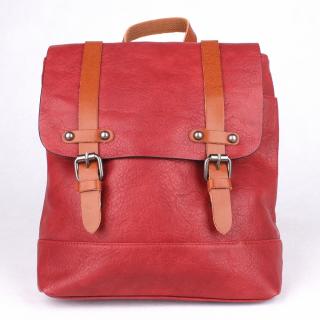Malý městský tmavěčervený batoh FLORA&amp;CO H6719 s obsahem 7l