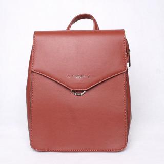 Městský pevný hnědý batoh David Jones 6507-2, obsah cca. 8l