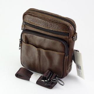Pánská kožená hnědá crossbody taška Gregorio no. 409