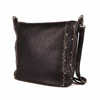 Středně velká černá crossbody kabelka FLORA&amp;CO  no. 132