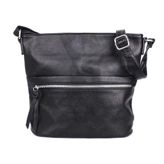 Středně velká černá crossbody kabelka LIDA 736