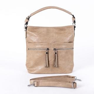 Středně velká hnědá kabelka na rameno i crossbody ROMINA &amp; CO D191/22
