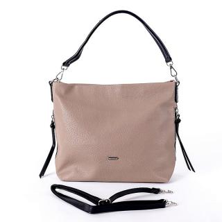 Středně velká hnědo-šedá kabelka na rameno i crossbody David Jones 6727-2A