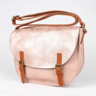 Středně velká světlerůžová crossbody kabelka FLORA&amp;CO H6763