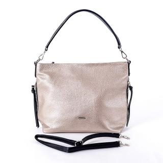 Středně velká zlatá kabelka na rameno i crossbody David Jones 6727-2A