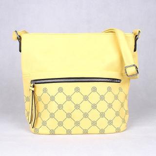 Středně velká žlutá crossbody kabelka LIDA 736