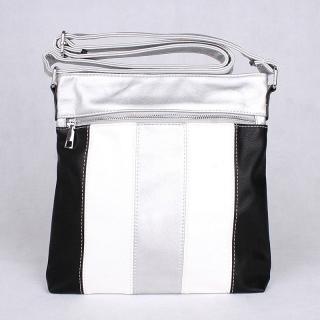 Střední stříbrná crossbody kabelka ROMINA &amp; CO 313