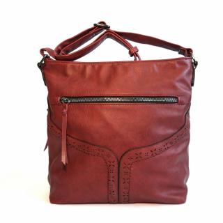 Střední tmavěčervená (vínová) crossbody kabelka LIDA 2341