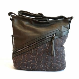 Střední tmavěšedá crossbody kabelka LIDA 2343