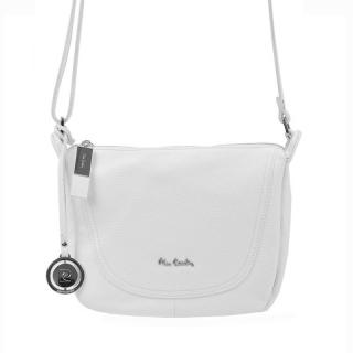 Střední velká kožená bílá crossbody kabelka Pierre Cardin no. 21