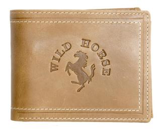 Světlehnědá pánská kožená peněženka Wild Horse podélná