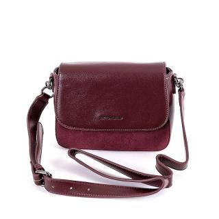 Tmavěčervená pevná crossbody kabelka David Jones 6441-1