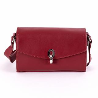 Tmavěčervená pevnější crossbody kabelka David Jones 6433-1