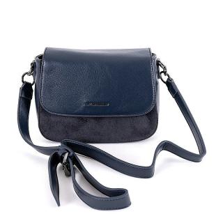 Tmavěmodrá pevná crossbody kabelka David Jones 6441-1