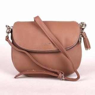 Tmavěrůžovohnědá crossbody kabelka David Jones 5824-1