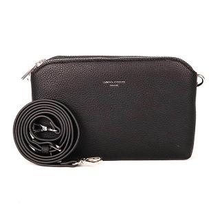 Tříoddílová malá černá crossbody kabelka David Jones CM6905