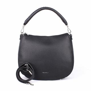 Značková černá kožená kabelka na rameno/crossbody Gianni Conti no. 167
