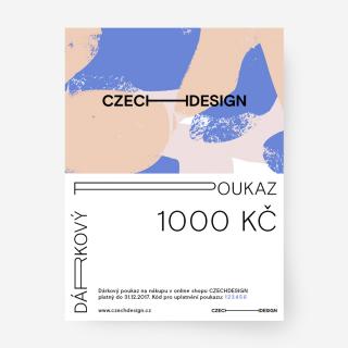 Dárkový voucher na nákup českého designu 1.000 Kč elektronický (e-mailem)