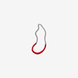 Ocelová náušnice Mono Earring  Ghost LINE RED od Mouvo