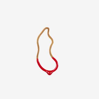 Pozlacená náušnice Mono Earring  Ghost LINE RED od Mouvo