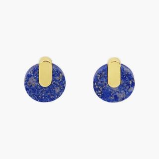 pozlacené náušnice Adamantine earrings lapis od Metaformi