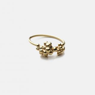 Pozlacený prsten hrozínkový/granulky od Evy Růžičkové 50