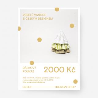 Vánoční voucher na nákup českého designu 2.000 Kč elektronický (e-mailem)