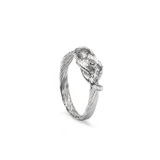 Zásnubní prsten tordovaný z bílého zlata od Hany Polívkové 45