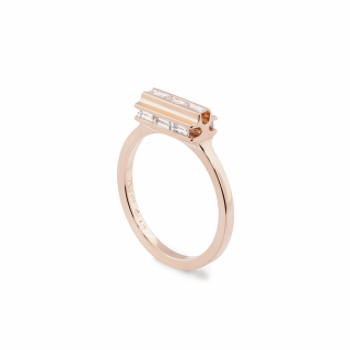 Zlatý zásnubní prsten s diamanty Baguette II od Zdeňka Vacka 49