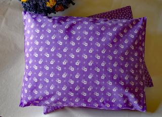 pohankový polštář pro spaní a odpočinek látka/barva: fialové kytičky drobné
