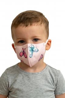 DĚTSKÝ Zdravotnický nano respirátor BALERINA FFP2 PFHM731 - Pink butterfly