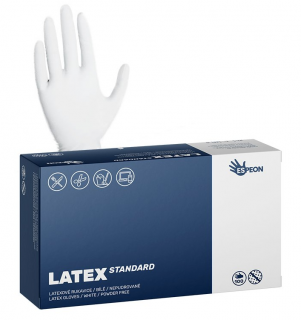 Latexové rukavice LATEX STANDARD 100 ks, nepudrované, bílé, 5.0 g Velikost: XL