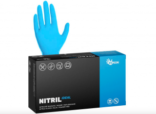 Nitrilové rukavice NITRIL IDEAL 100 ks, nepudrované, modré, 3.5 g Velikost: L