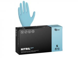 Nitrilové rukavice NITRIL SOFT/IDEAL 100 ks, nepudrované, světle modré, 3.0 g Velikost: S